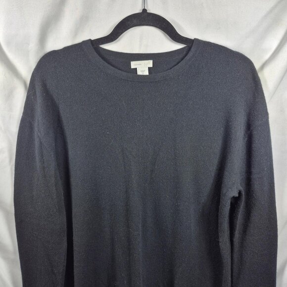 J Jill Sweater Womens M Black Knit 100% Cashmere Pullover Long Sleeve Top - Picture 3 of 8